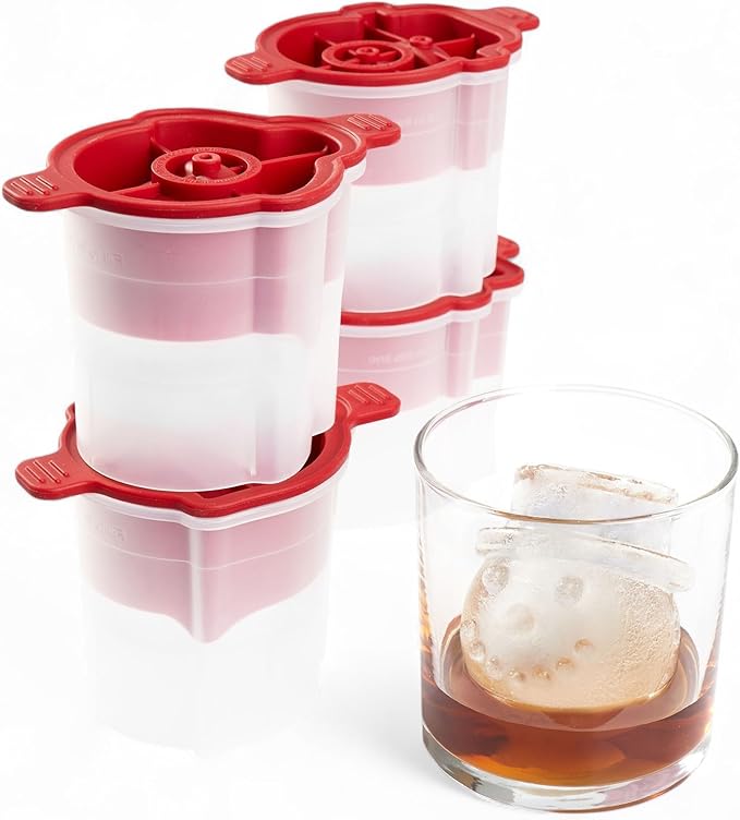 Ice Cube Molds Silicone Snowman Set of 4 for Holiday Drinks
