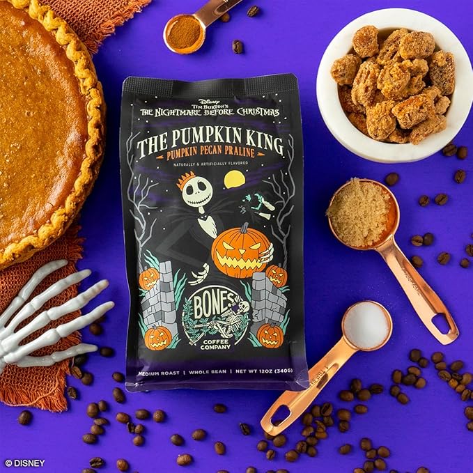 Roasted Coffee Beans, Pumpkin Pecan Praline Flavor, Medium Roast, 12 Oz