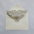 Glitter Laser Cut Wedding Invitations Cards, 25PCS – Silver