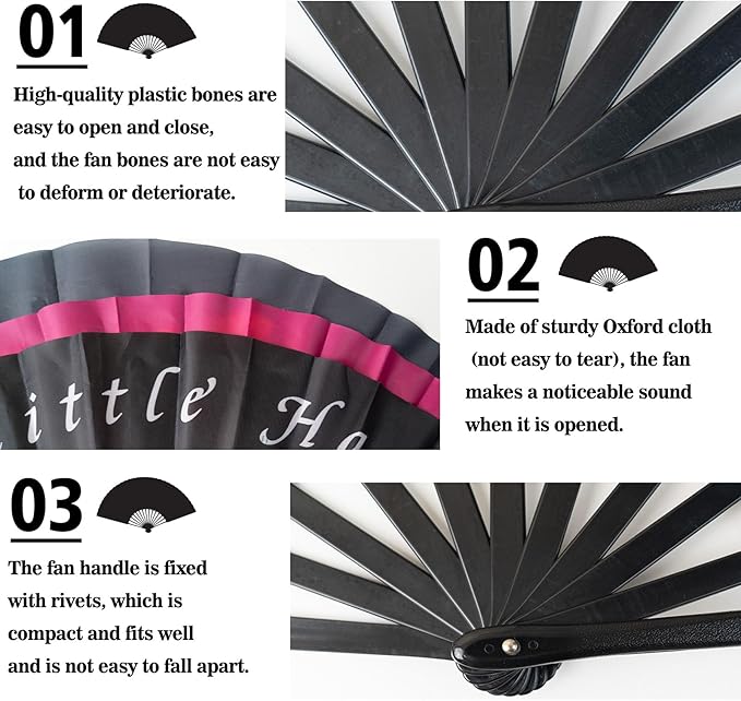 Custom Fans with Your Photo/Text - 13 Inch Personalized Folding Hand Fan for Line Dancing, Weddings, Parties | Decorative Gift for Women, Church Events & Dance Performances (80, 10 Inch)