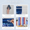 Foil Fringe Backdrop, 3 Pack, Red&White&Blue Shiny Tinsel Curtains