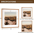Picture Frame USA-Sourced Cherry Wood Solid Original, 16x16 – Natural