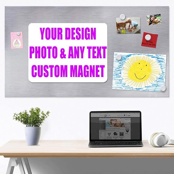 KETABAO – 16" Customized Circle Photo Magnets - Personalized Refrigerator and Car Magnets for Home and Office Decor