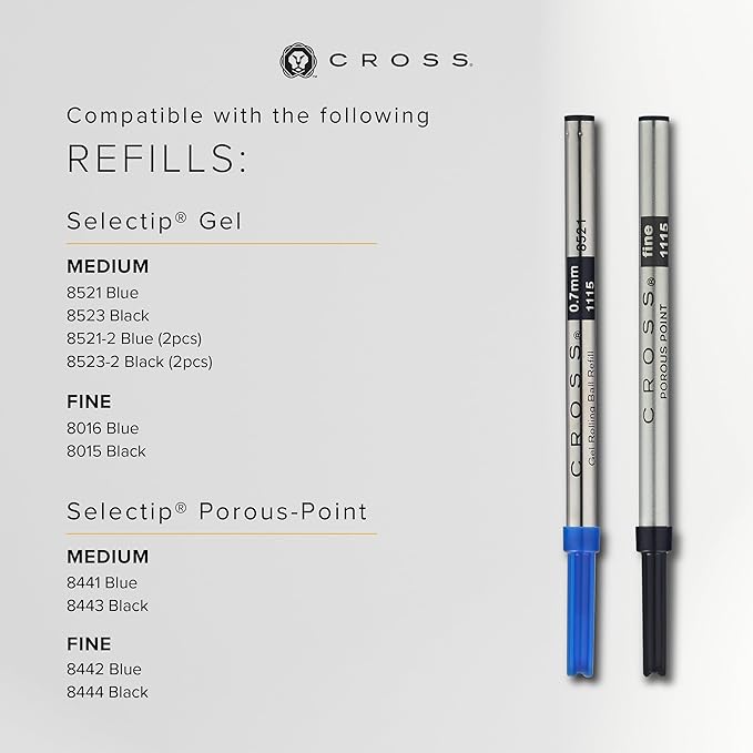 Cross Bailey Refillable Rollerball Pen Presented in a Premium Gift Box - Medium Point, Black Ink, Matte Red