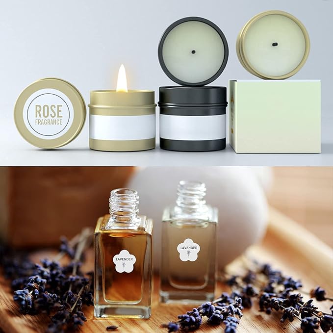 Custom Stickers - Personalized Labels with Floral Design, 100 Pink Rectangular Stickers (Flower, 6"x6")