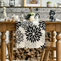Dahlia Floral Pinnata Halloween Table Runner – Black