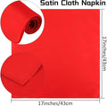 Christmas Satin Napkins Soft Dinner Napkins Square Weddings, 12 Pieces