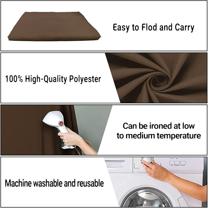 10x20FT Large Brown Screen Backdrops for Photography,High Density, Wrinkle Resistant, Photo Video Studio, Party, Events Product Shooting Props