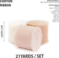 Handmade Chiffon Silk Ribbon Fringe Yd Blush Pink, 1.5" X 21 – Pink