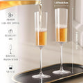 Plastic Champagne Flutes, 24 Pack, 6 Oz Flower Wavy Champagne Plastic