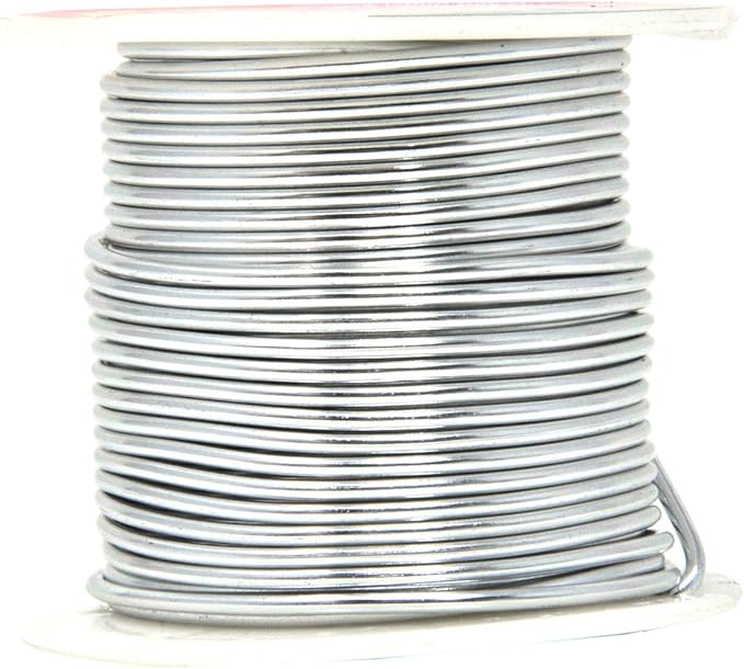 Mandala Crafts 14 Gauge Anodized Aluminum Craft Wire for Jewelry Making – 330 FT Colored Flexible Silver Copper Black Pink Ice Blue Red Wire - Bendable for Bonsai Armature Crafting Sculpting