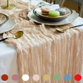 Gauze Table Runner Bulk Cheesecloth 141 in Long Natural Table Runner for Wedding Bohemian Boho Wedding Decorations Beige Cheese Cloth Runner Gauze Fabric Sand
