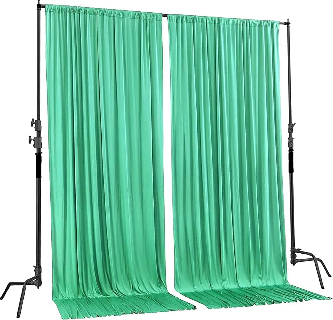 AK TRADING CO. 10 feet x 10 feet Tiffany IFR Polyester Backdrop Drapes Curtains Panels with Rod Pockets - Wedding Ceremony Party Home Window Decorations