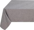 Fitable Faux Linen Tablecloth Rectangle 60 x 84 Inch - Fabric Neutral Table Cloth for 6 Foot Tables, Stone Flax Look Kitchen Table Cover for Farmhouse, Dining, Party, Outdoor Picnic, Camping