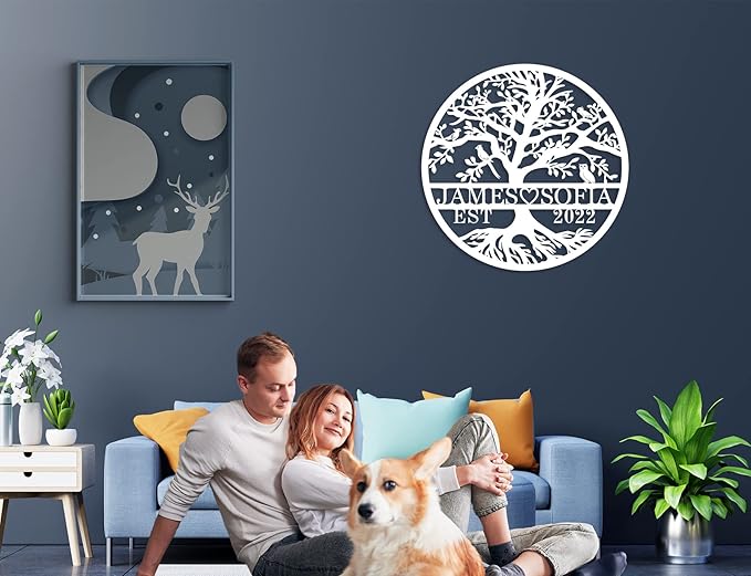 Personalized Tree of Life Metal Sign, Custom Name Sign, Tree of Life Wall Decor,Tree of Life Wall Decor, Custom Metal Signs Personalized