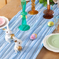 Cheesecloth Table Runner Fall Table Runner Boho Gauze – Baby Blue