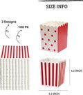100 PK Mini Popcorn Boxes Bulk Paper Popcorn Bowl Containers Holders