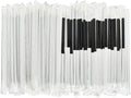 Paper Straws, Solid Black Cocktail Straws, 5.75 Inch Wrapped, 400 Count
