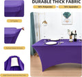2-Pack Spandex Table Covers for Rectangular Folding Tables, 4ft