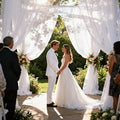 Wedding Arch Draping Fabric Sheer Chiffon Outdoor, 29" X 18 FT – White