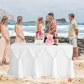 Tulle Table Skirts for Rectangle Tables for Wedding Birthday, 6ft – White
