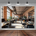 5X3ft Office Video Photo Backdrop Photography Background for Recording Conference, Zoom Home Podcast Backdrops Photo Booth Prop Decorations Wall Decor Tablecloth