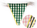Camp Bride Party Decorations Green Yellow Gingham Fabric, 32Ft – Pink