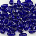 50pcs 10x15mm Teardrop Crystal Glass Beads for Jewelry Making, Faceted Vertical Hole Teardrop Glass Spacer Beads for Wind Chimes Bracelet Earring Necklace DIY Craft(Dark Blue)