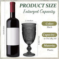 Plastic Goblets 10oz Upgrade Vintage Water Goblet Plastic Wine, 18 Pack
