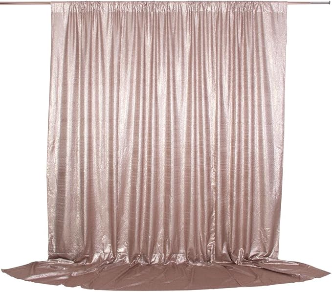 Poise3EHome 6Ft x 6Ft Champagne Sequin Backdrop, Glitter Thick Sequin Background Drapes, Sequence Xmas Thanksgiving Backdrop for Wedding Party Holiday Festival Decor