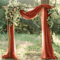 Terracotta Fall Thanksgiving Elegant Arch Draping Fabric Outdoor