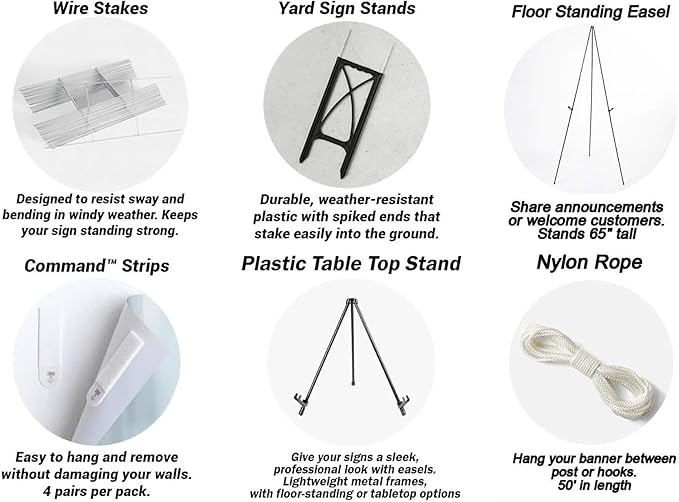 Welcome Wedding Signs, Minimalist White Floral Wedding Sign Decorations Signage 12" X 18" (Small), 27" (Medium), 36" (Large), Plastic, Modern, Pole Mount, Weather