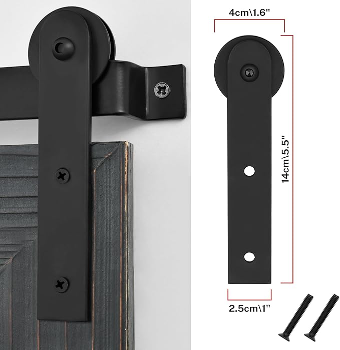 COGOOD Farmhouse Bathroom Mirror - 45 x 30 Large Rectangle Barn Door Mirror for Vanity, Bedroom, Living Room Wall Decor (Black)