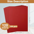 120 Sheets Cardstock Craft Paper, 8.5 X 11 – Dark Red