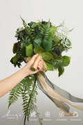 Bridal Bouquet Cascading – Forest Green