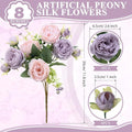8 Bundles Artificial Peonies Flowers Boho Faux Flowers Arrangements