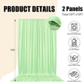 Backdrop Curtains for Parties, 10ft X 10ft – Light Green