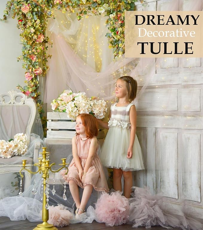 Purple Tulle Fabric Roll, 54" x 40 Yards (120FT) Tulle for Wedding Decoration DIY Halloween Tutu Party Backdrop Baby Shower Table Skirts Gift Wrapping
