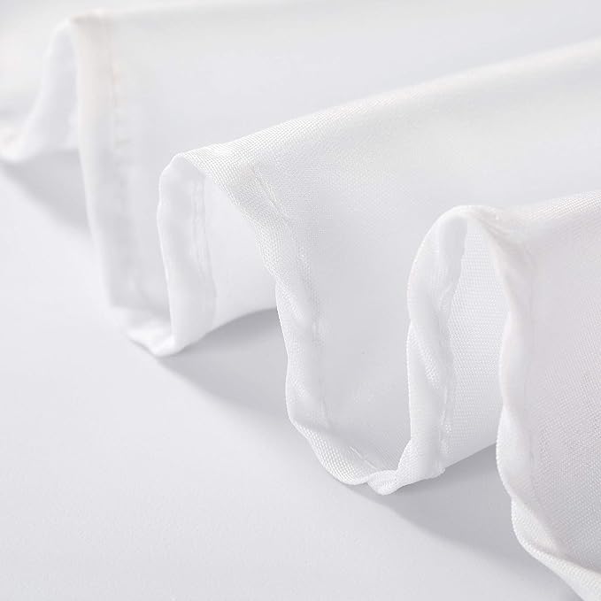 60 inch Round Tablecloth Washable Polyester Table Cloth Decorative Table Cover for Wedding Party Dining Banquet（60 inch,White）