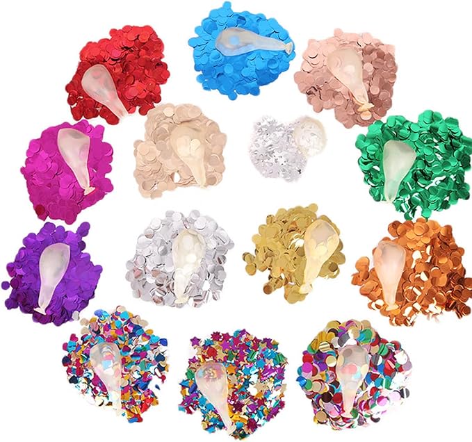 Rose Gold Metallic Foil Confetti(0.59 inch) Round Dots Glitter Table Confetti for Party Wedding Decorations,2.11 OZ per pack