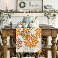 Dahlia Floral Pinnata Fall Table Runner – Orange