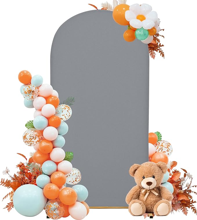 Wedding Arch Cover 6FT Arch Backdrop Cover Spandex Fitted Arch Cover for Round Top Chiara Backdrop Stand Covers for Wedding Birthday Party Baby Shower Banquet Ceremony Decoration