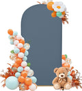 Wedding Arch Cover Spandex Arch Backdrop Cover 6FT Arch Backdrop Cover for Wedding Birthday Party Decoration Baby Shower Banquet Ceremony (Grayish Blue)