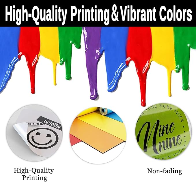 Custom Stickers for Weddings, Birthdays & Businesses - Personalized Labels with Your Logo - Waterproof, Fade and Heat Resistant - Pack of 100-1000 (Wreath B, 1.5 Inch)