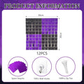 Purple Shimmer Wall Backdrop, 12PCS – Black