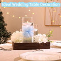 Vase Fillers with Floating Flowers and White Candles, 24 Pieces