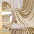 Wrinkle Free Backdrop Curtains for Party Background – Beige