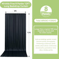 Wrinkle Free Backdrop Curtain, 40ftx12ft – Black