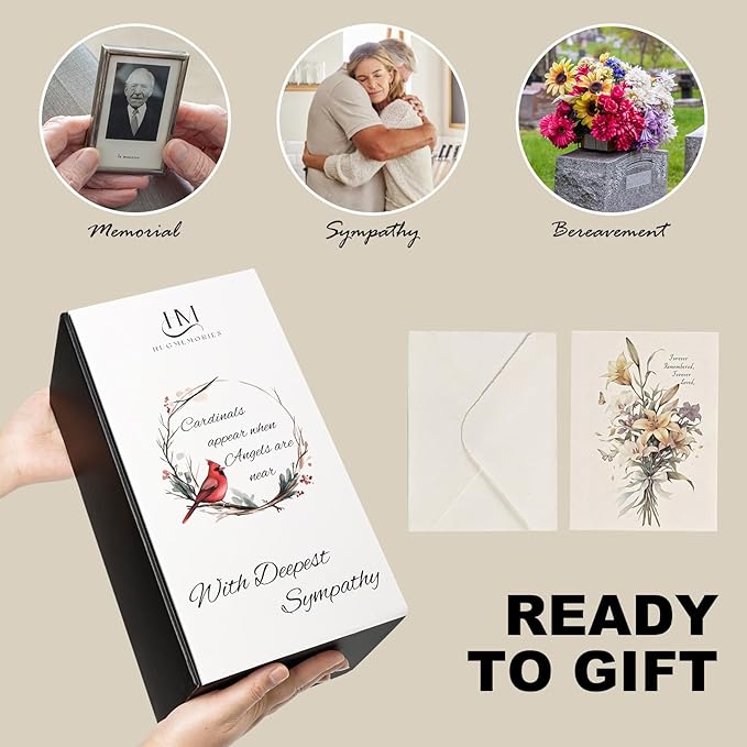 Decorative Candle Lantern, Wood and Iron Memorial with LED Flame and Gift Box