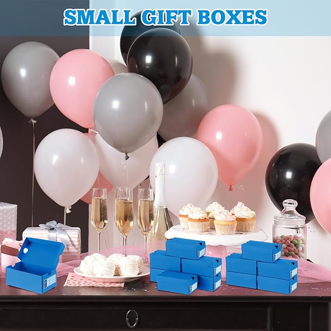 12 Sets Mini Sneaker Boxes for Party Favors Mini Shoe Gifts Boxes 4.7 x 2.5 x 2 Inch Sports Small gift Case with Editable Label for Candies Cookies Snacks